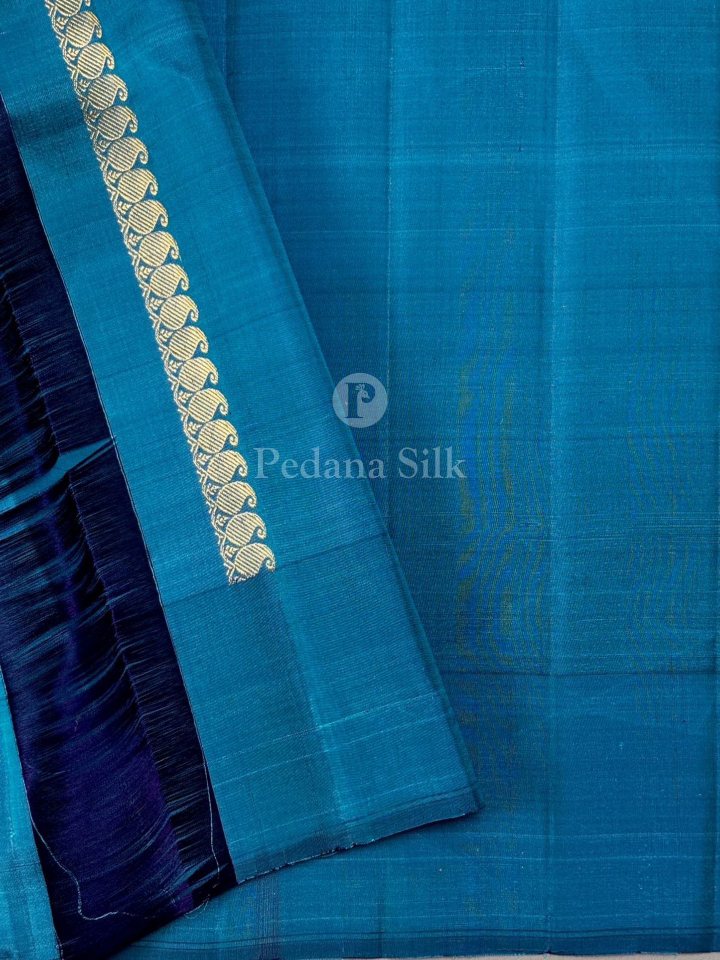 The Enchanted Forest Kanjivaram in Dreamscape Sea Green Silk Saree