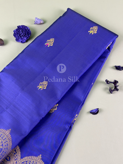 Mystical Twilight Deep Violet Kanjivaram Silk Saree