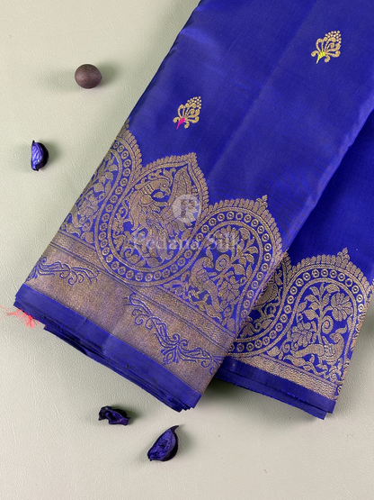 Mystical Twilight Deep Violet Kanjivaram Silk Saree