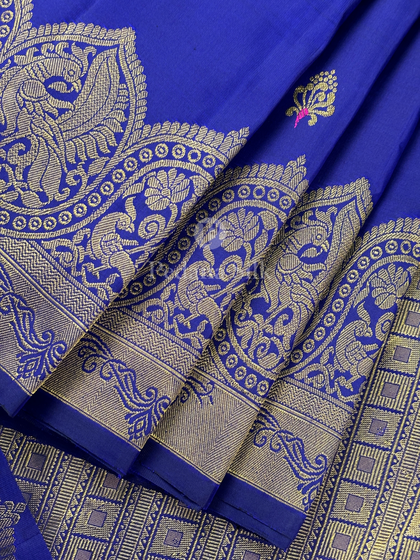 Mystical Twilight Deep Violet Kanjivaram Silk Saree