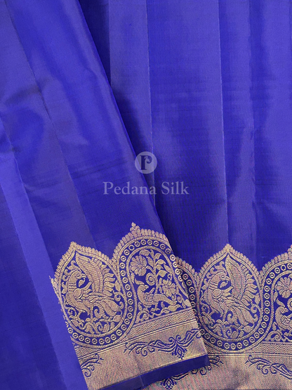 Mystical Twilight Deep Violet Kanjivaram Silk Saree