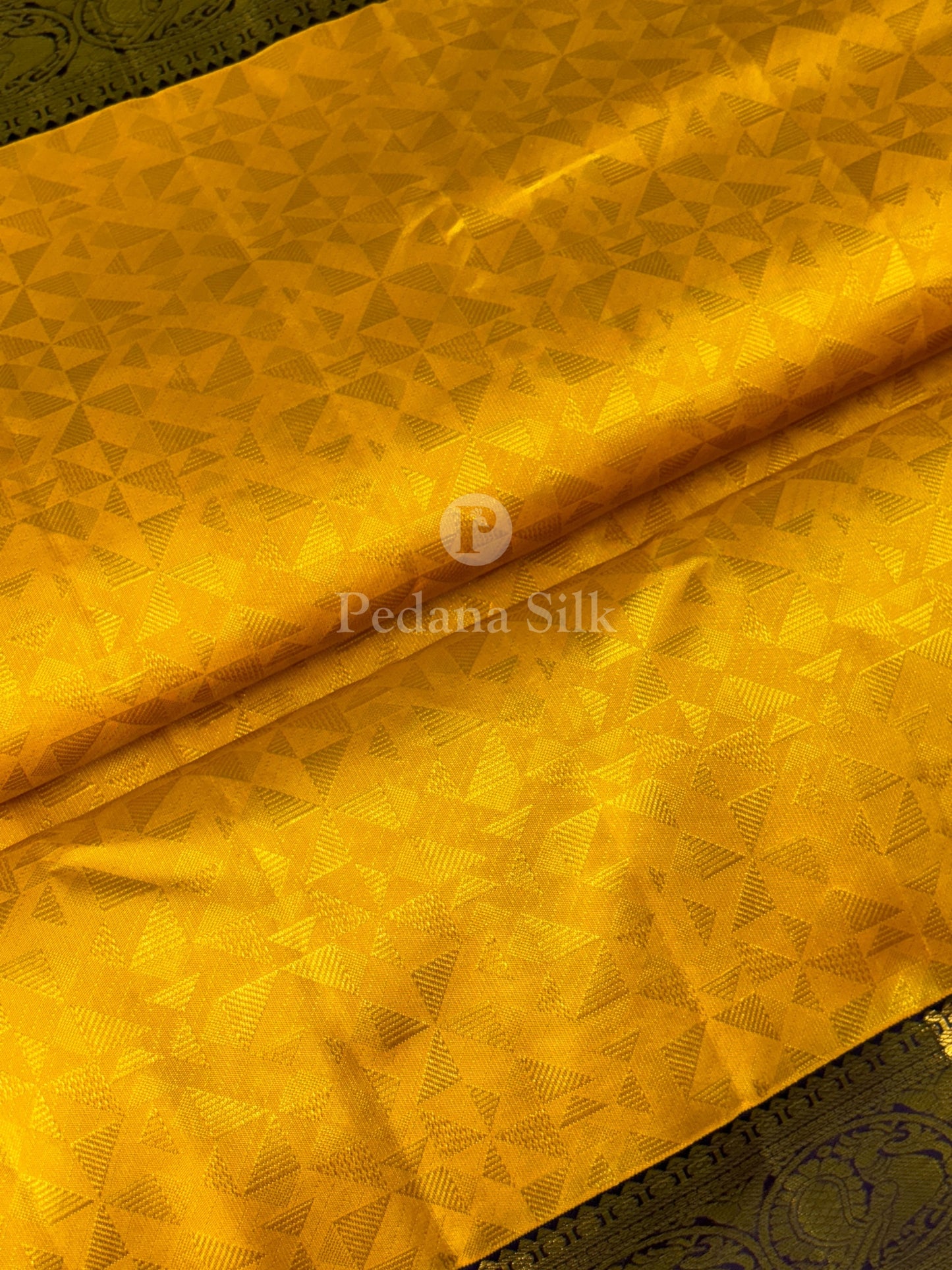 Yellow Marigold Prism Kanjivaram Silk Saree