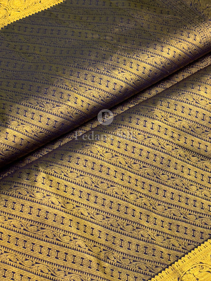 Yellow Marigold Prism Kanjivaram Silk Saree